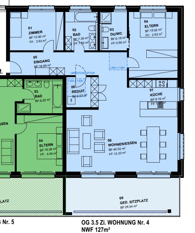 Wohnung OG 3.5 rechts